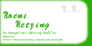 noemi metzing business card